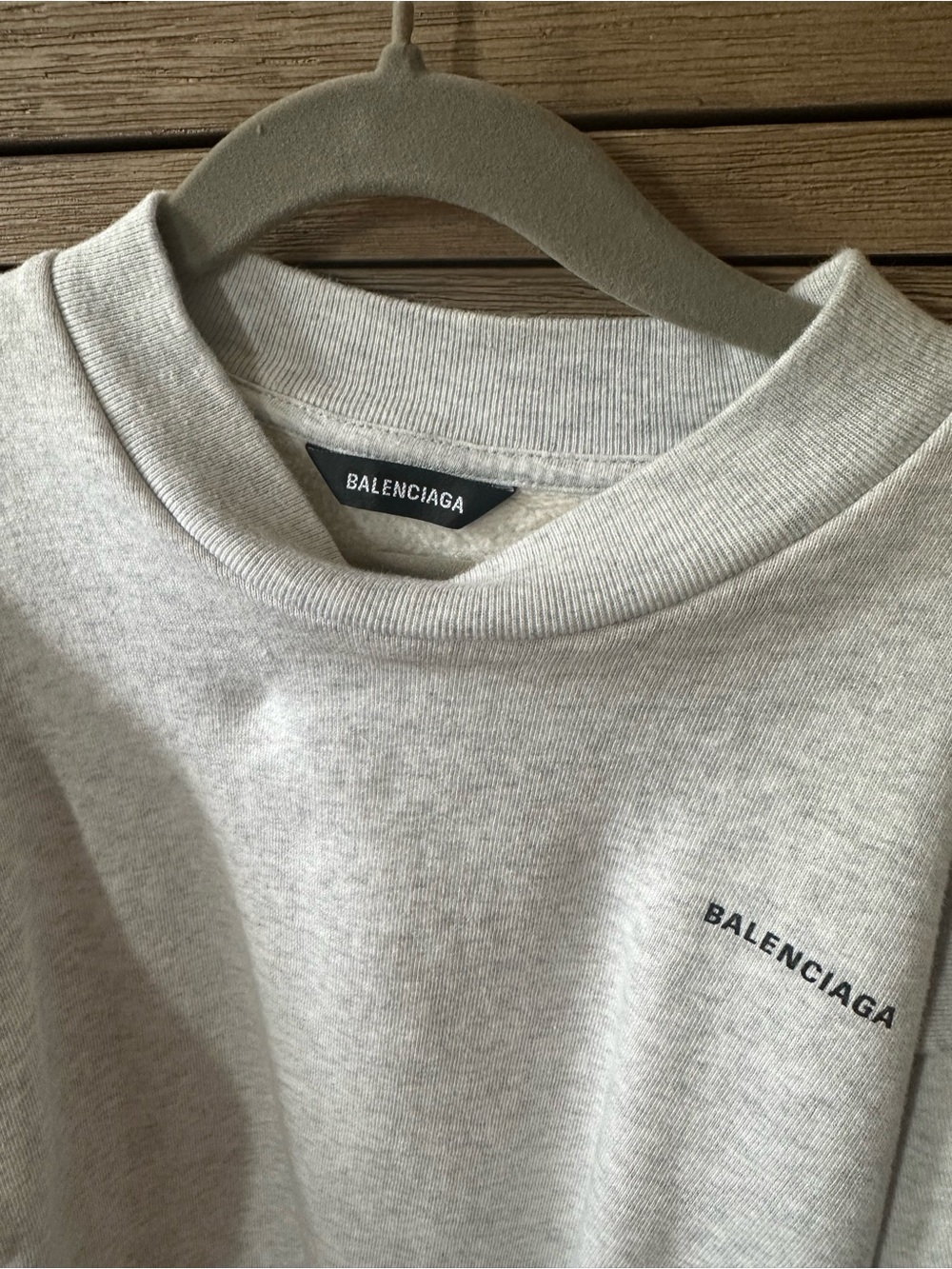 Balenciaga Kids Light Gray Crewneck Sweatshirt - Picture 3 of 5